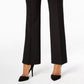Calça feminina com aba estendida JM Collection, azul escuro, tamanho 2, PS