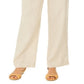 Calça feminina Charter Club de linho com cordão na cintura, marrom, tamanho XX-G