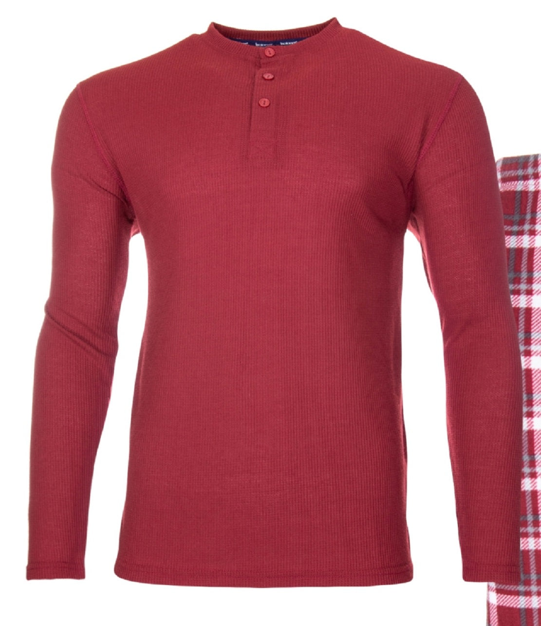 Conjunto de calça térmica masculina Isotoner Signature, vermelha, tamanho X-G