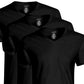 Pacote com 3 camisetas masculinas Sean John com decote em V, pretas, tamanho pequeno