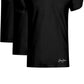 Pacote com 3 camisetas masculinas Sean John com decote em V, pretas, tamanho pequeno