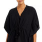 Echo Feminino Gaze Caftan Swim Cover Up Maiô Preto Tamanho Regular