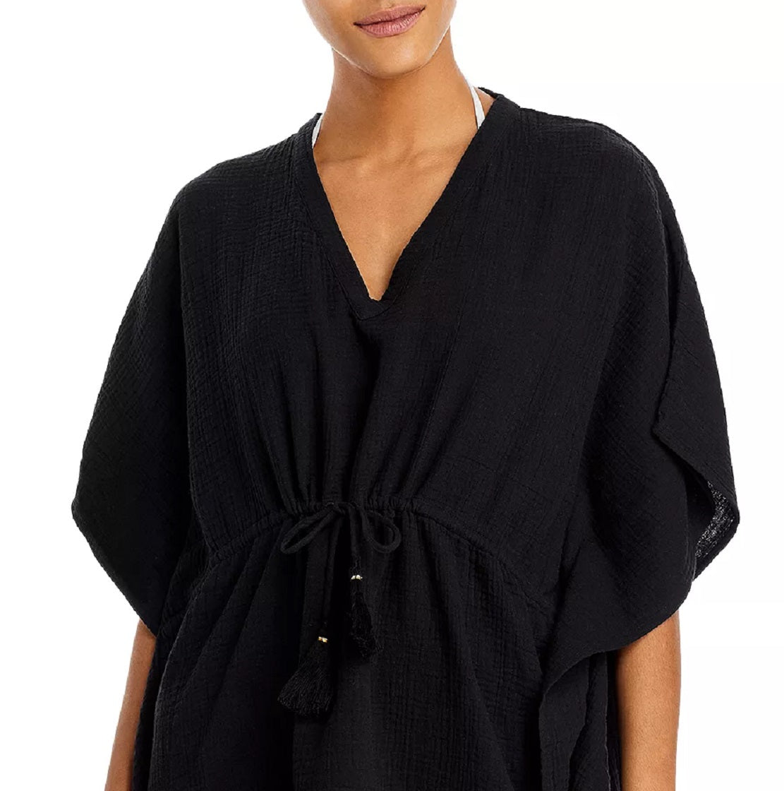 Echo Feminino Gaze Caftan Swim Cover Up Maiô Preto Tamanho Regular
