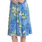 Vestido midi plissado com estampa floral e decote em V, tamanho 8, azul, London Times