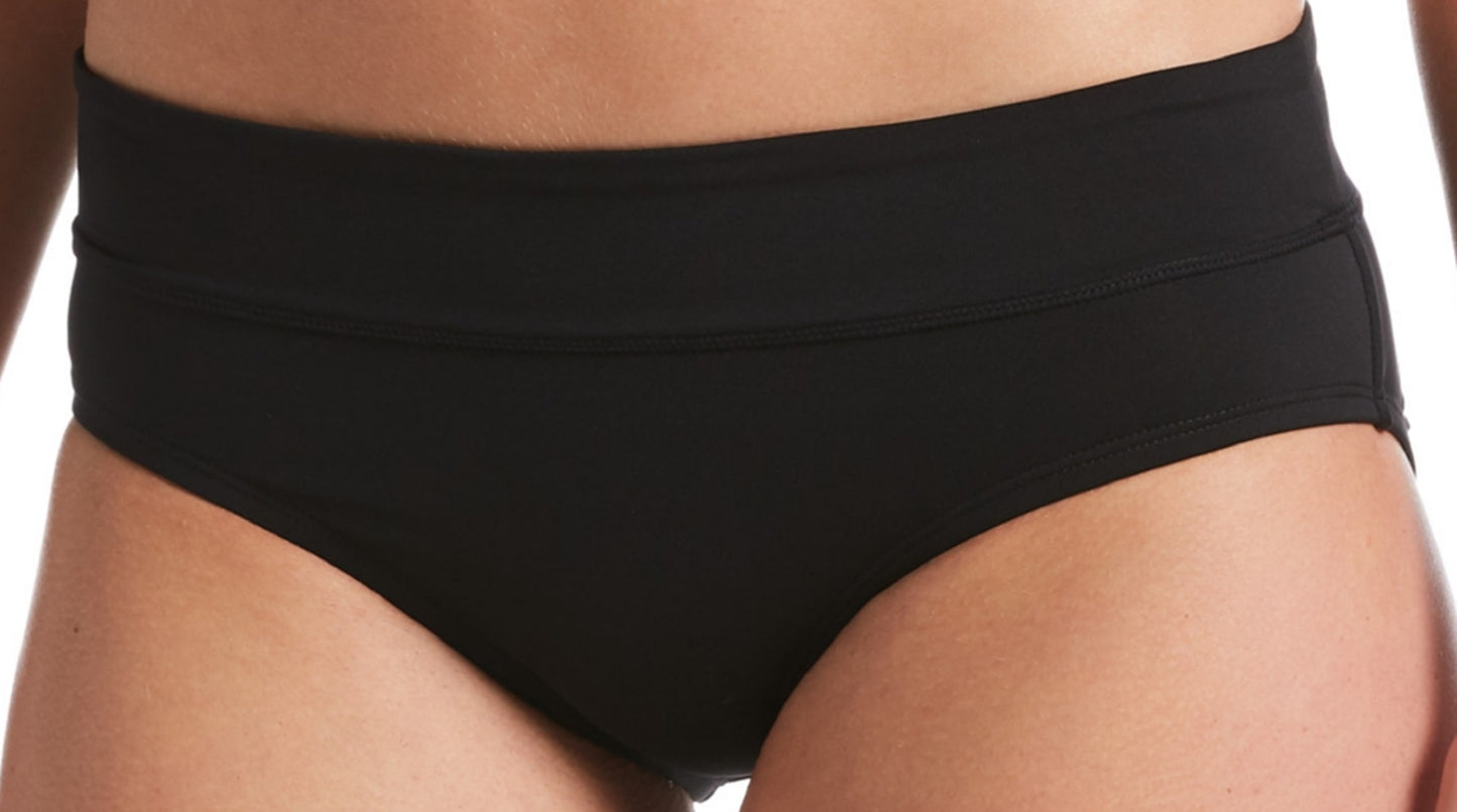 Calcinha de biquíni Nike Active Hipster feminina, preta