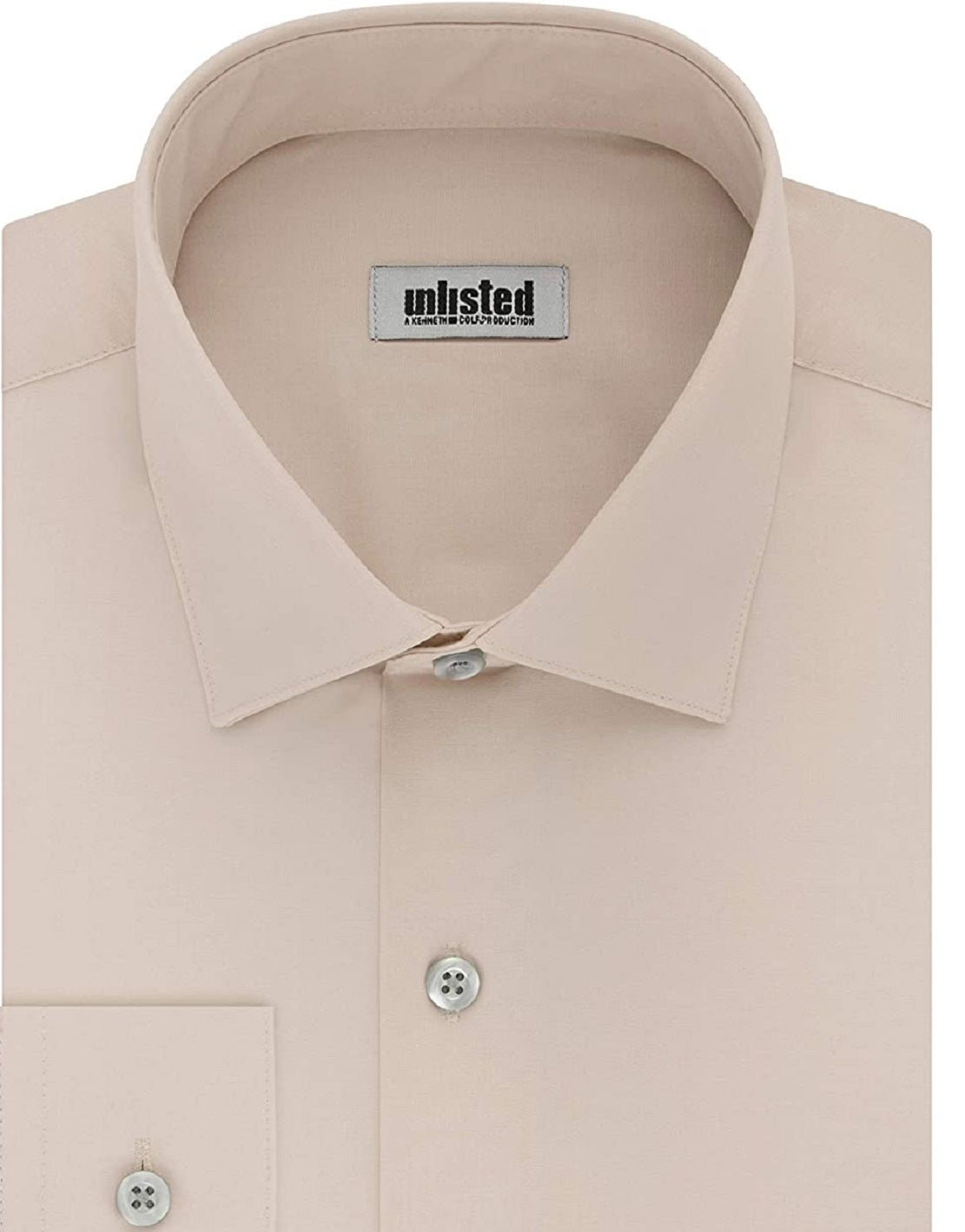 Camisa social masculina Kenneth Cole Regular Fit, bege, tamanho 14,5 x 32-33-S