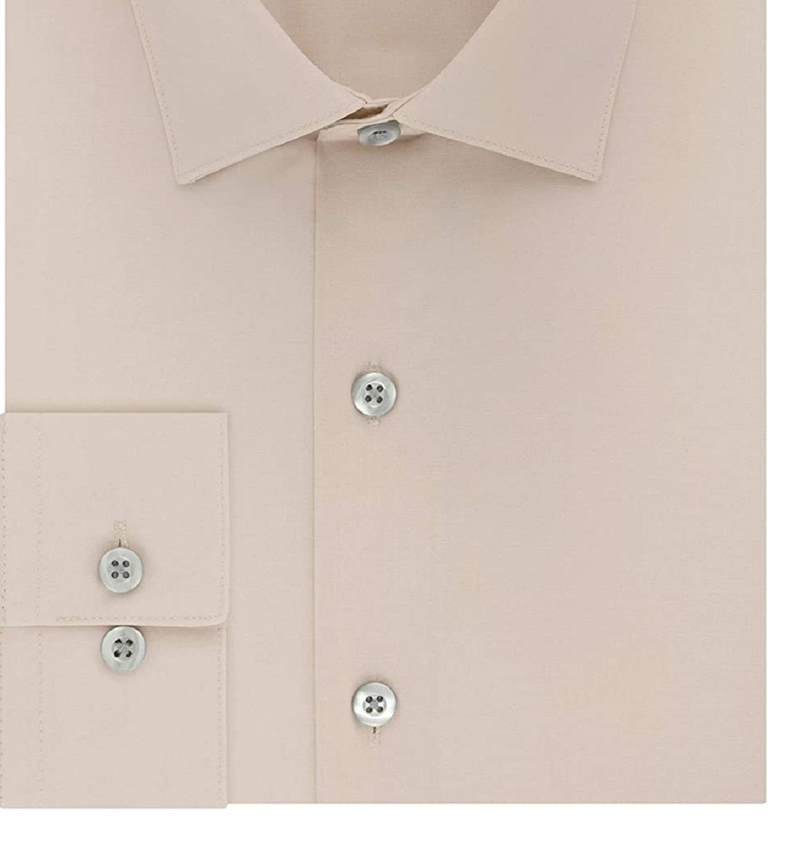 Camisa social masculina Kenneth Cole Regular Fit, bege, tamanho 14,5 x 32-33-S