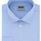 Camisa social masculina Kenneth Cole Regular Fit xadrez e listras, azul, tamanho G
