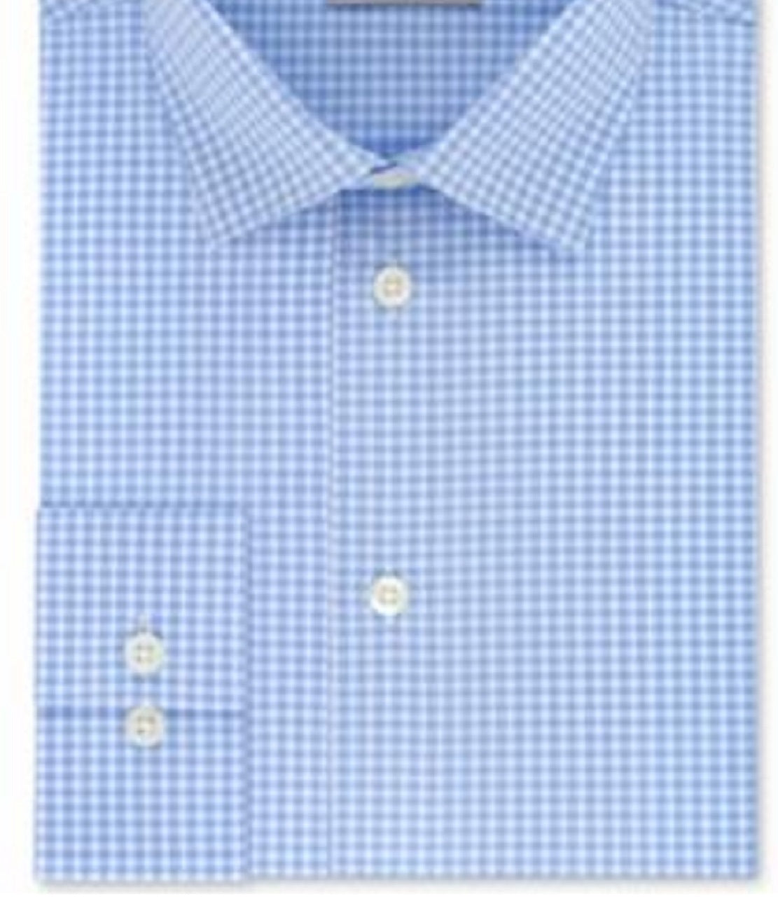 Camisa social masculina Kenneth Cole Regular Fit xadrez e listras, azul, tamanho G