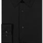 Camisa social Calvin Klein masculina slim fit, sem passar roupa, com gola espinha de peixe, preta, tamanho 34x35