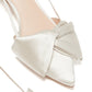 Kate Spade New York Feminino Marseille Bow Bico Fino Slingback Scarpin Branco Tamanho 8 B