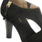 Adrienne Vittadini Venus Peep Toe Shootie Feminino Preto Tamanho 8 M