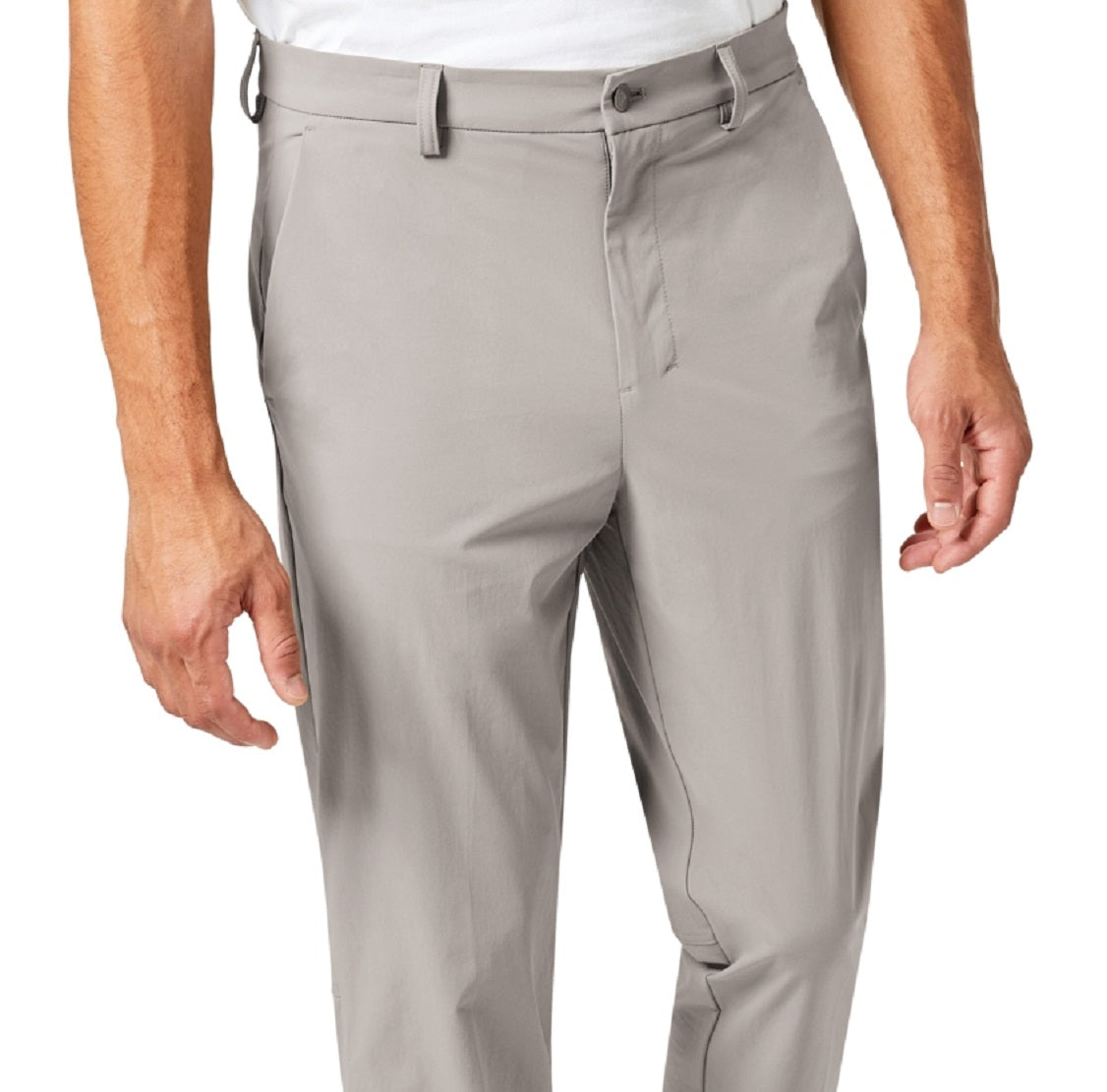 Calça social Calvin Klein Slim Fit Tech Solid Performance Masculina Cinza Tamanho 36X32