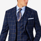 Jaqueta de lã masculina Tayion Collection Classic Fit, azul, tamanho 46
