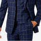 Jaqueta de lã masculina Tayion Collection Classic Fit, azul, tamanho 46