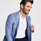 Tommy Hilfiger Jaqueta Esportiva Masculina Check Modern Fit Azul Tamanho 48