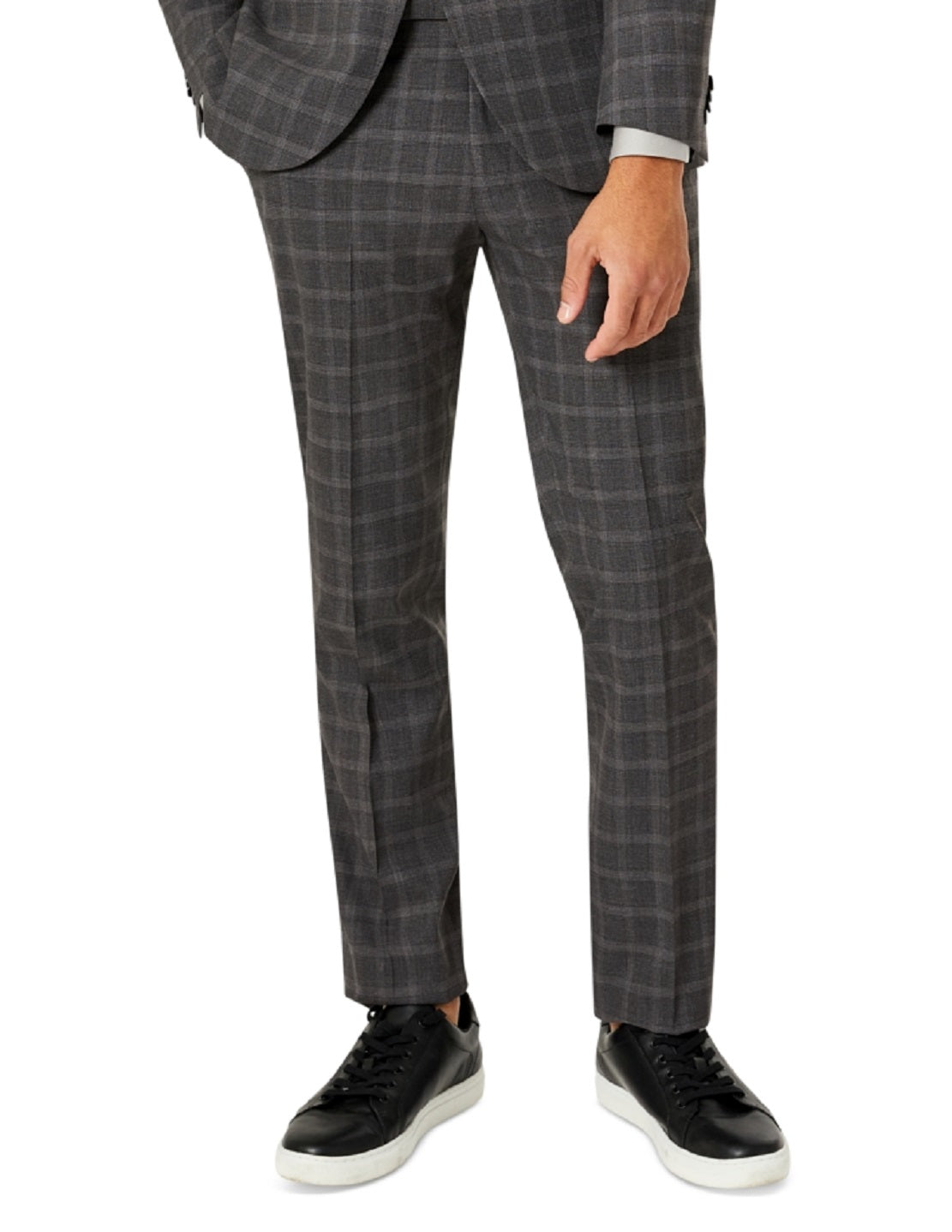 Terno masculino Kenneth Cole Reaction Slim Fit Ready Flex Stretch cinza tamanho 44