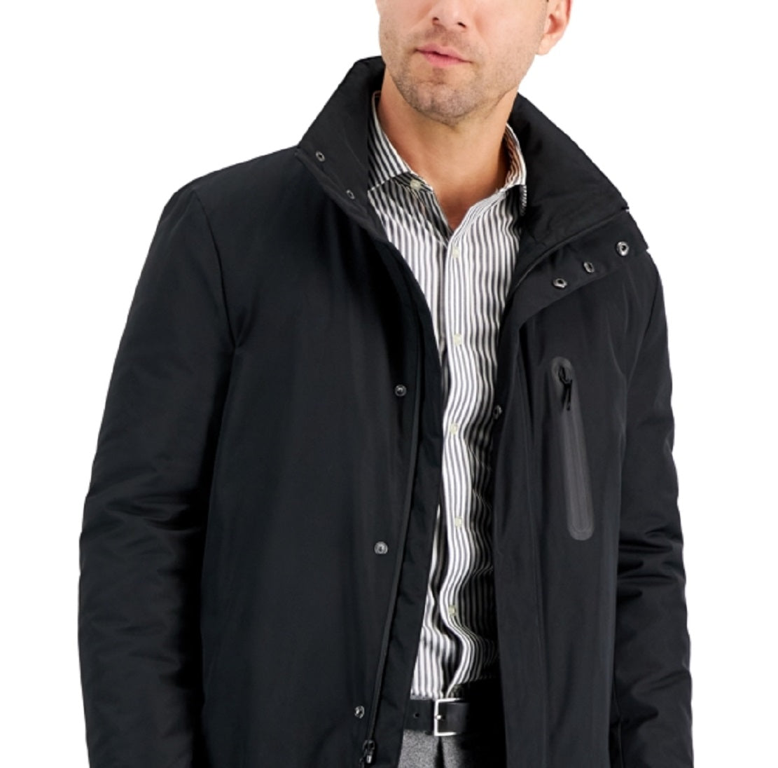 Calvin Klein Slim Fit Extreme Raincoat Masculino Preto Tamanho 36