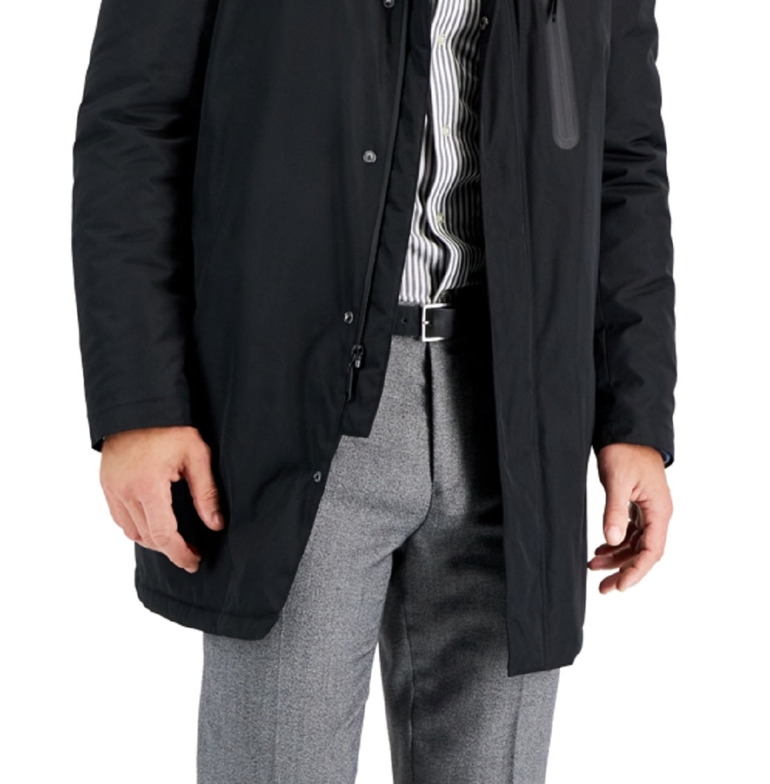 Calvin Klein Slim Fit Extreme Raincoat Masculino Preto Tamanho 36