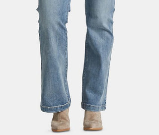 Calça jeans feminina Suki Bootcut da Silver Jeans Co., azul, tamanho 18W