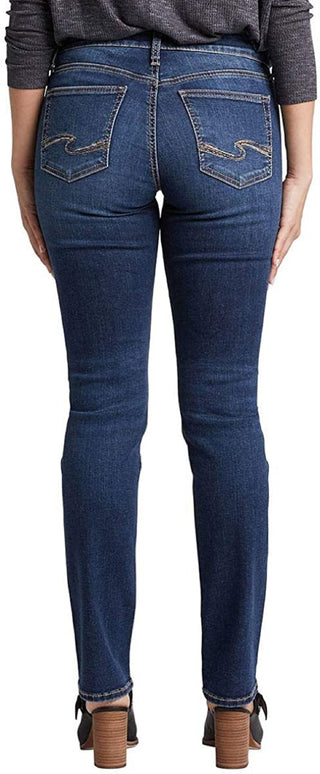 Calça jeans feminina Avery Straight Leg da Silver Jeans Co., azul, tamanho 24