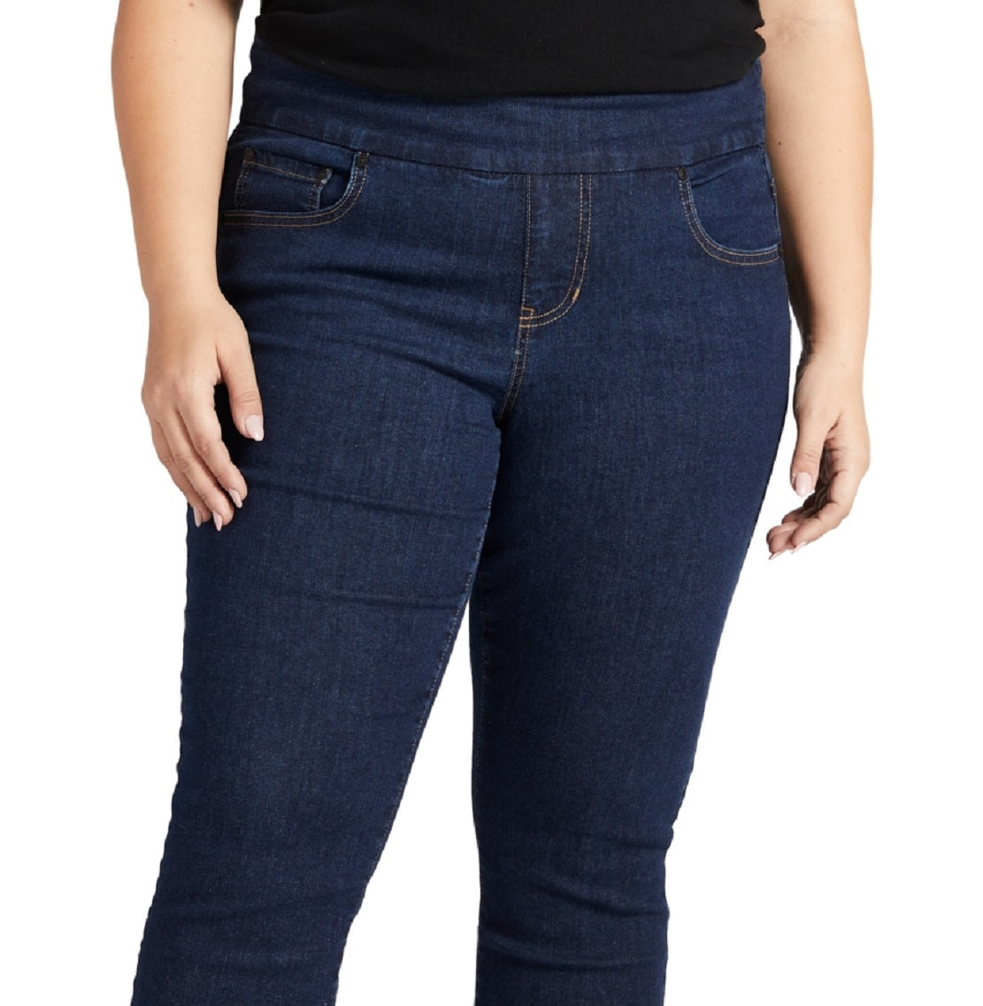 Calça jeans feminina Jag Jeans Paley Pull On Bootcut Azul Tamanho 18W