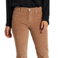 Calça de veludo cotelê feminina Jag Jeans Ruby com perna reta, marrom, tamanho 10 Petite
