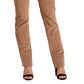 Calça de veludo cotelê feminina Jag Jeans Ruby com perna reta, marrom, tamanho 10 Petite