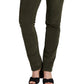 Calça jeans feminina Jag Ruby Straight Leg Veludo cotelê verde tamanho 6x30
