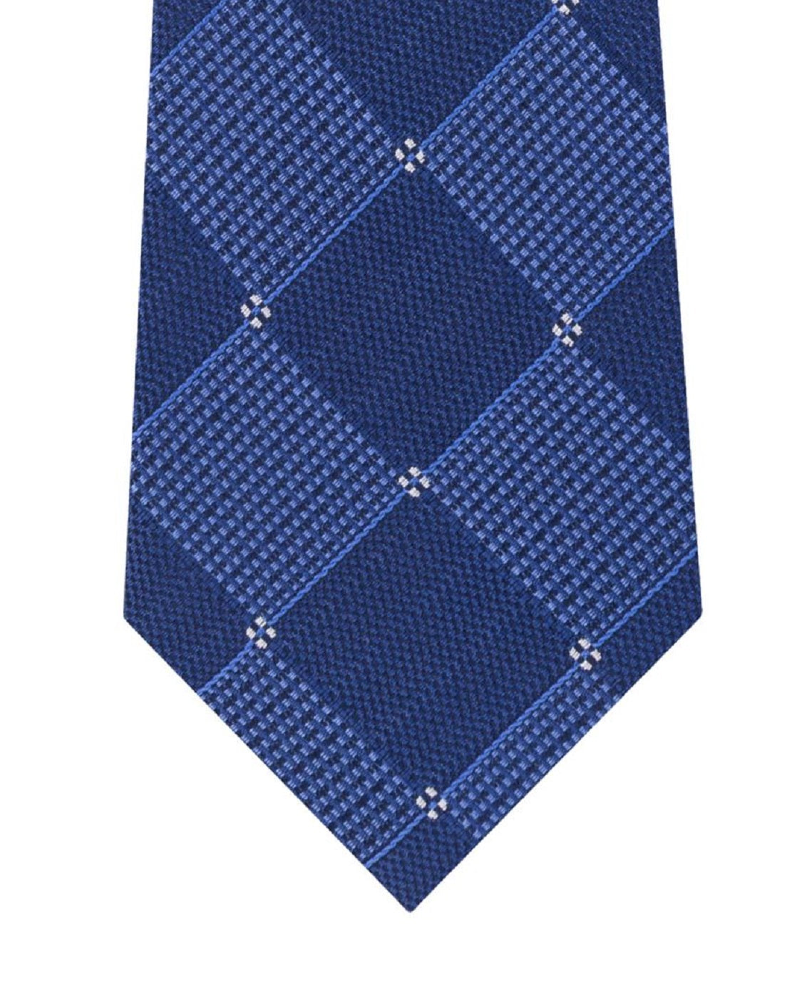 Gravata de escritório masculina Kenneth Cole Reaction em mistura de seda, azul, tamanho regular