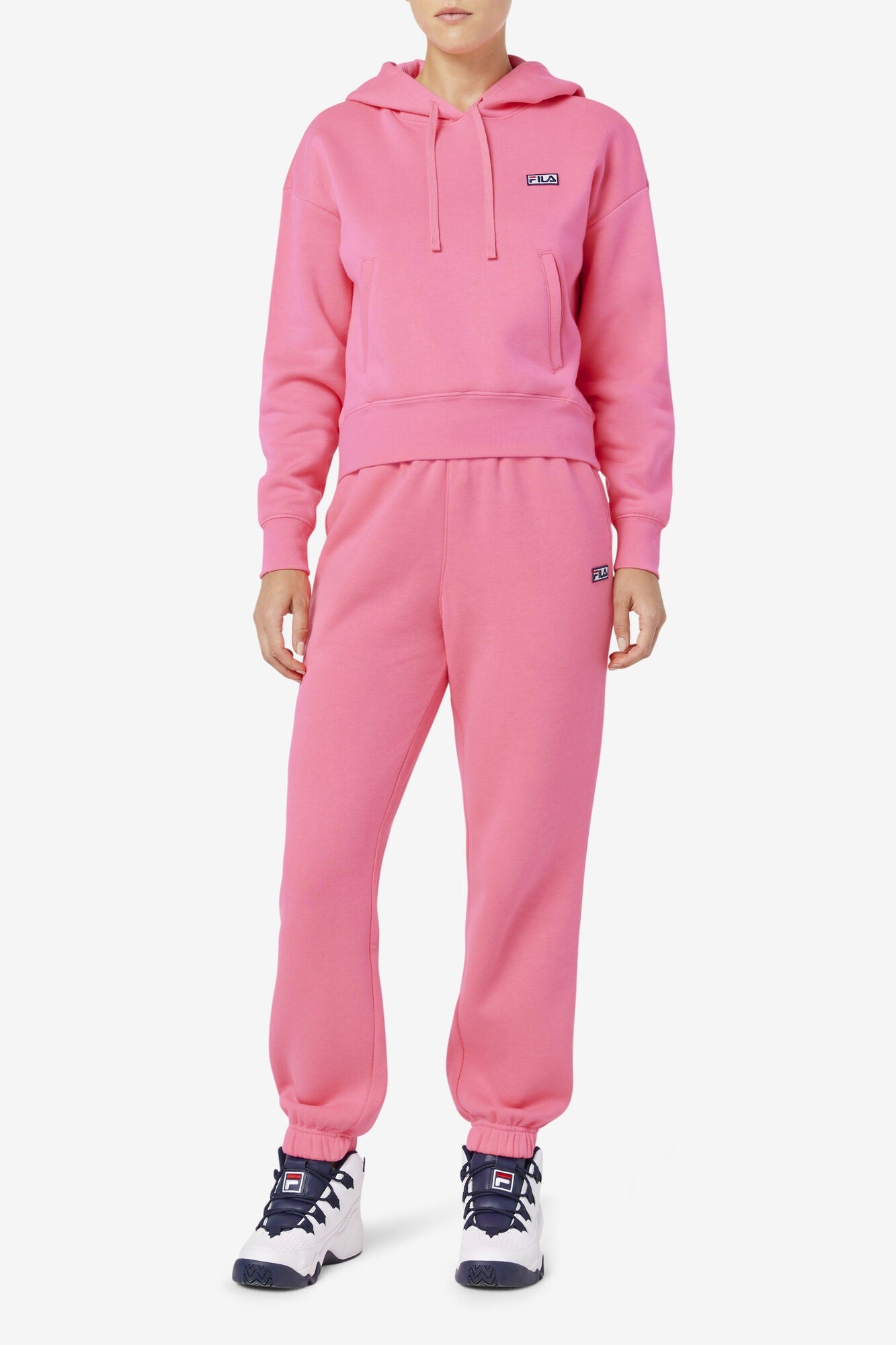 Calça jogger feminina Fila Lassie Full Length Rosa Tamanho P