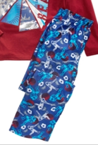 Conjunto de pijama Max &amp; Olivia Big Boy's 2 peças Train Like A Beast vermelho tamanho G