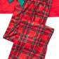 Conjunto de pijama infantil Believe Santa Max &amp; Olivia Big Girl, 2 peças, vermelho, tamanho P