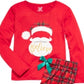 Conjunto de pijama infantil Believe Santa Max &amp; Olivia Big Girl, 2 peças, vermelho, tamanho P