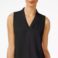 Blusa Calvin Klein Feminina Plissada Gola V Preta Tamanho Médio