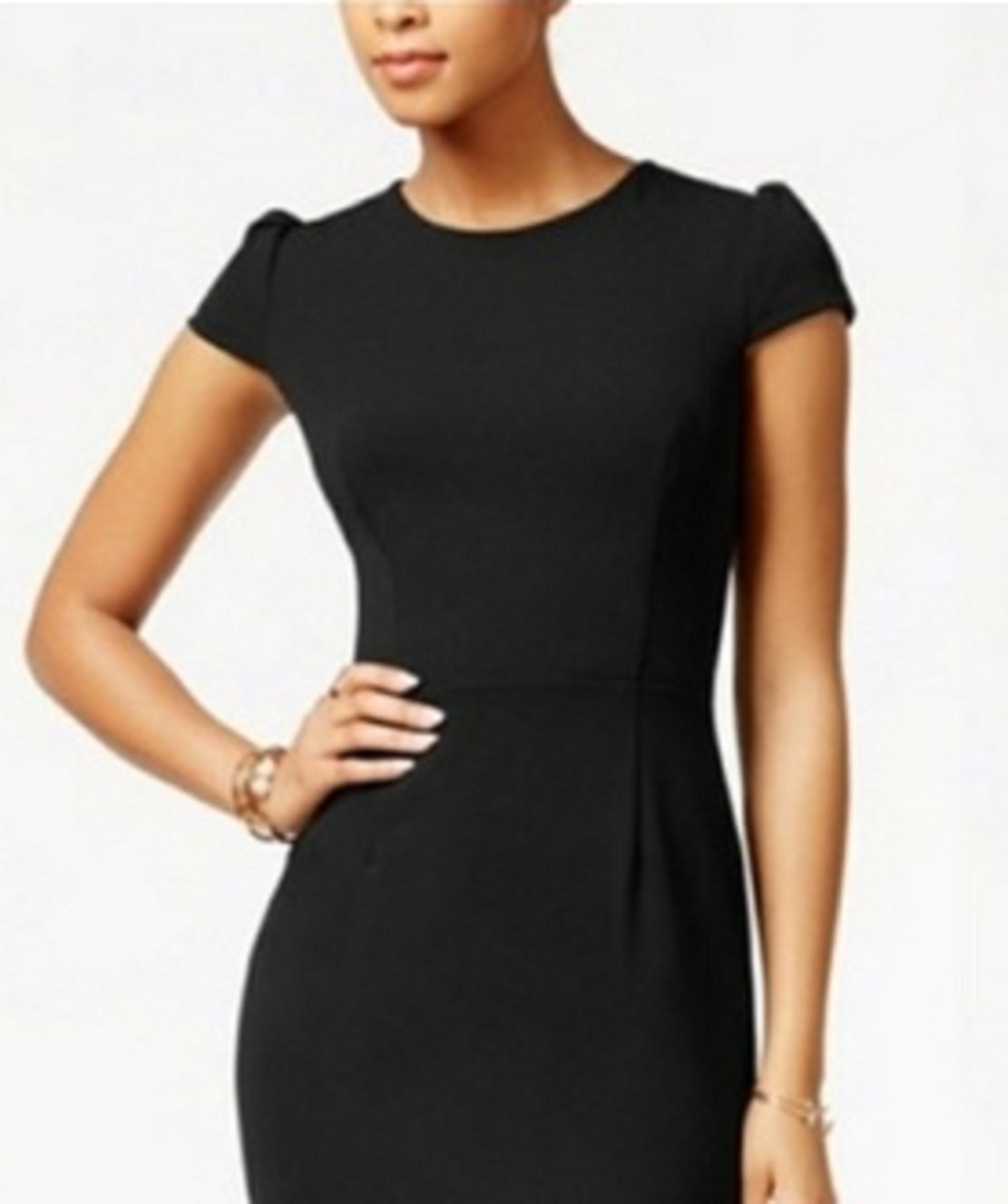 Vestido feminino Betsey Johnson com manga bufante e estampa de mergulho, preto, tamanho 0