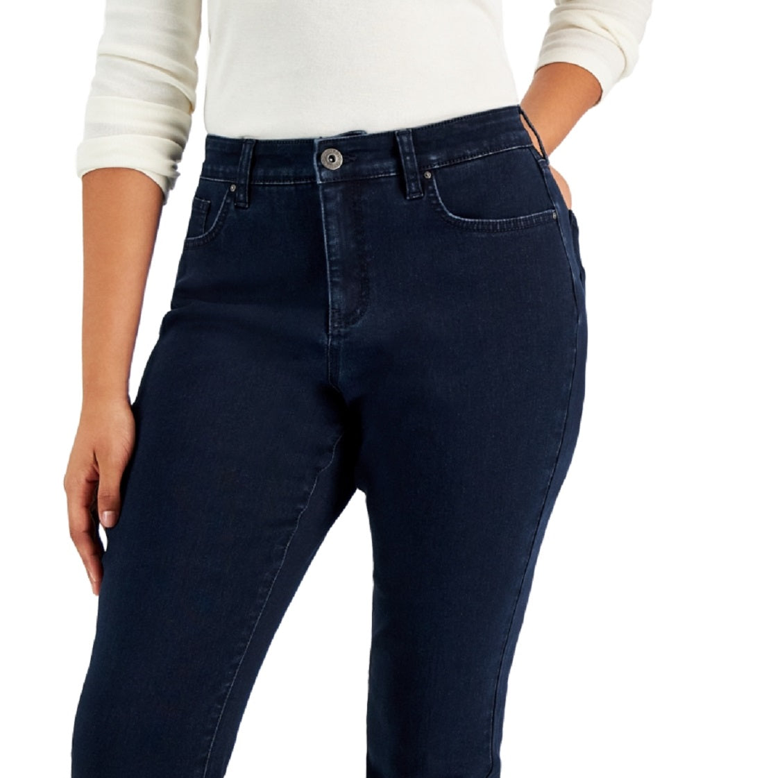 Calça jeans skinny feminina Style &amp; Co Curvy Fit, azul, tamanho 16