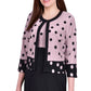 Conjunto de vestido feminino de duas peças com manga 3/4 da NY Collection, preto, tamanho 10