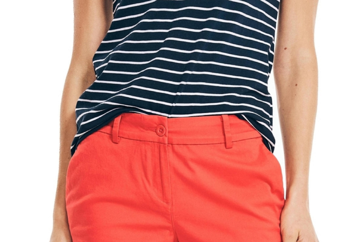 Shorts Nautica Feminino 4 Stretch Twill Vermelho Tamanho 6