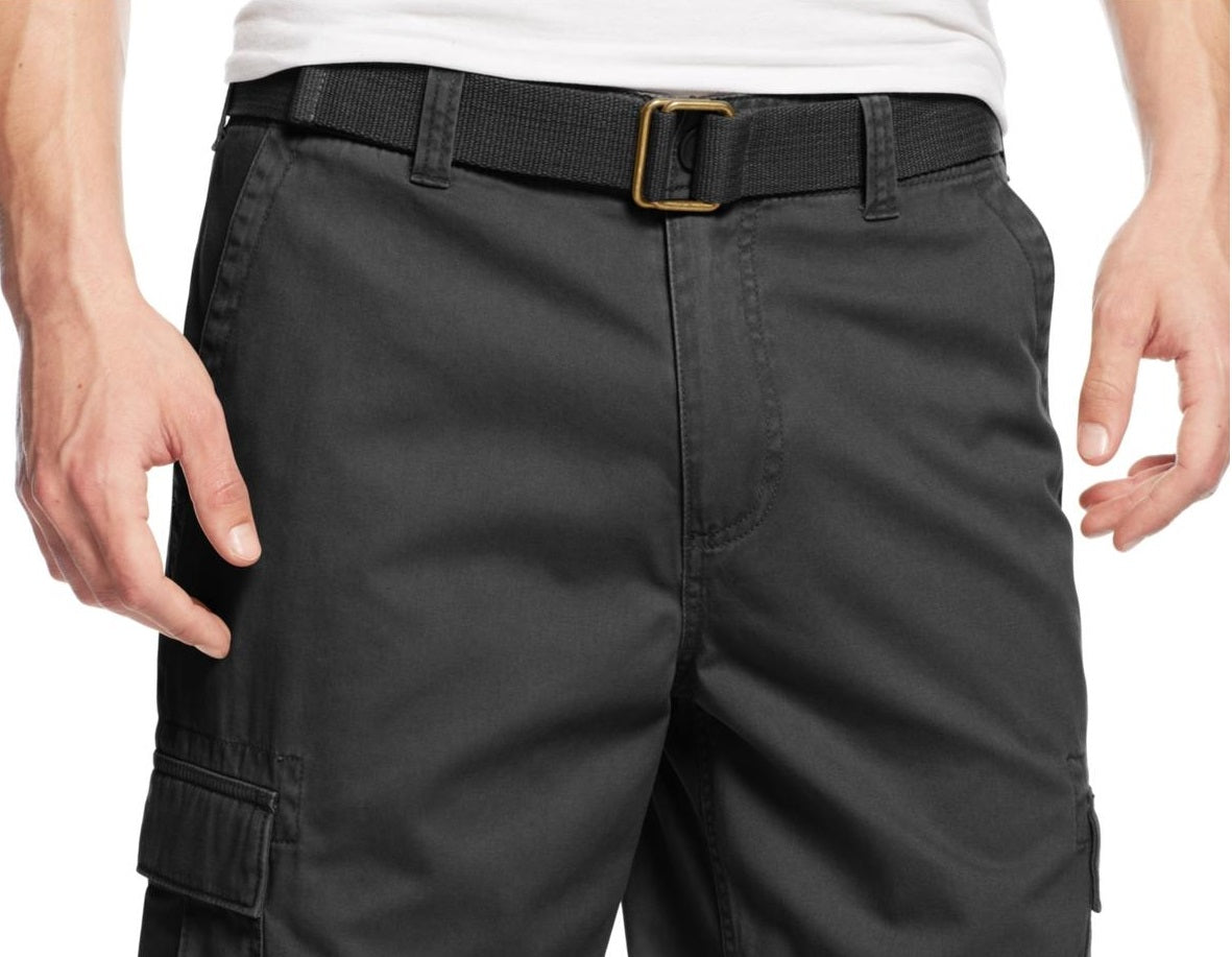 Shorts cargo masculinos American Rag com bolsos de algodão, cor carvão, tamanho 29
