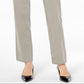 Calça feminina com controle de barriga JM Collection, marrom, tamanho pequeno