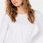 Blusa drapeada frontal torcida feminina Style &amp; Co, branca, tamanho PP