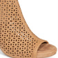 Giani Bernini Plataforma Feminina com Suporte de Arco Perfurado Josieyy Salto Bloco com Biqueira Amêndoa Shootie Marrom Tamanho 11 M