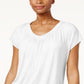 Camiseta feminina Blusa JM Collection Branca Tamanho XX-G