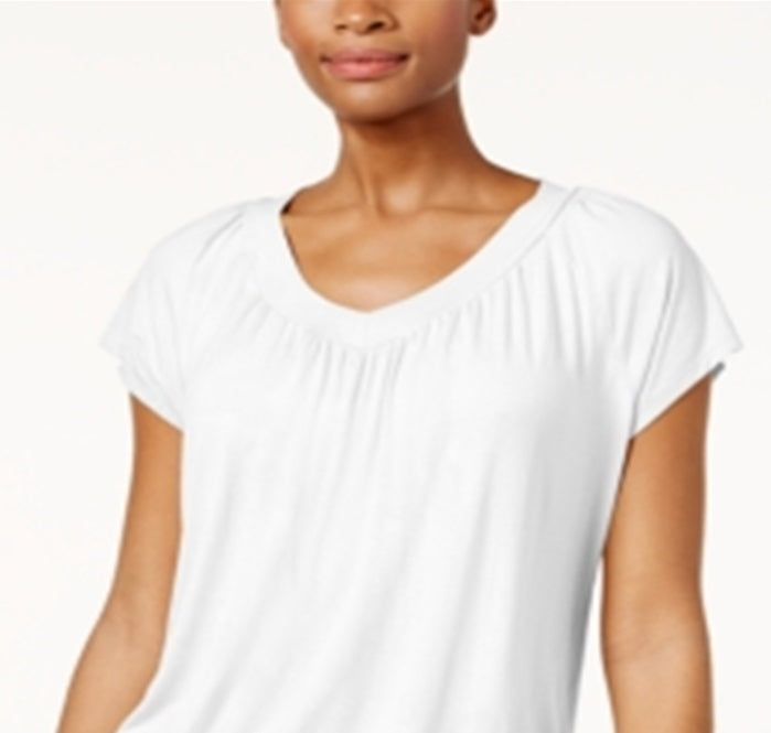 Camiseta feminina Blusa JM Collection Branca Tamanho XX-G