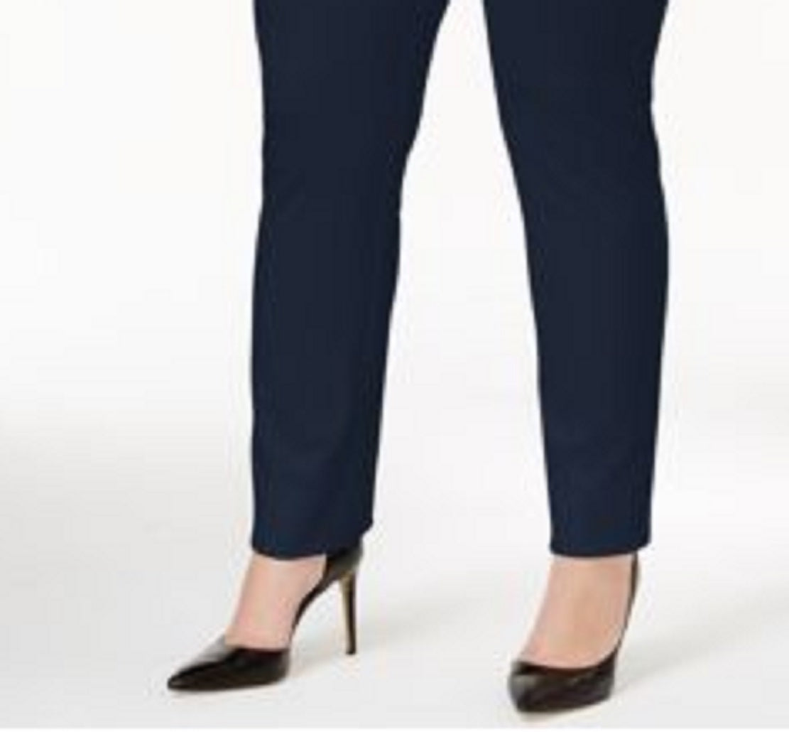 Calça Alfani Feminina para Trabalho Plus Azul Tamanho 22W