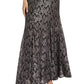 Vestido de festa feminino Nightway com decote em V e renda brilhante, preto, tamanho 12