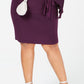 Vestido feminino Morgan &amp; Company Plus One Shoulder Roxo Tamanho 16W