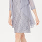 Vestido e jaqueta R &amp; M Richards feminino com bainha de renda, cinza, tamanho 12