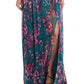 Vestido plissado com estampa floral feminino Nightway, azul, tamanho 8